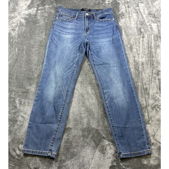 Judy Blue Jeans Women’s 29 Blue Relaxed Fit Denim Straight Casual Pants - Picture 2 of 11